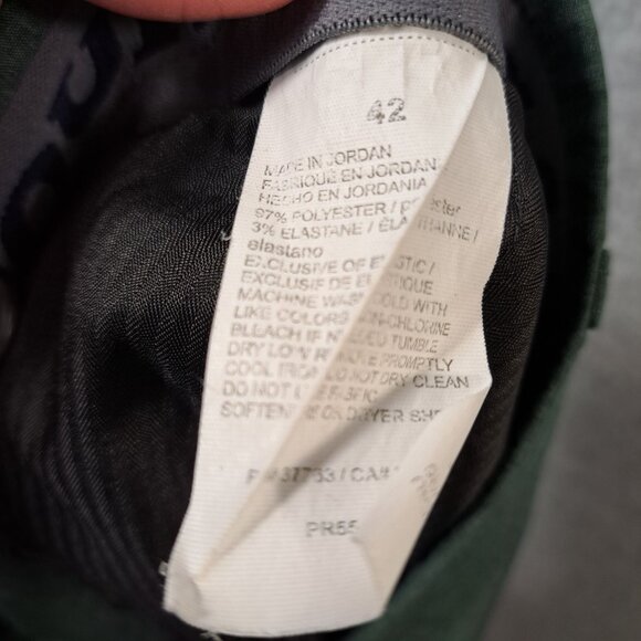 PGA Tour Mens 42 Golf Shorts Green Poly Blend Classic Flat Front 10" Inseam - Picture 6 of 10